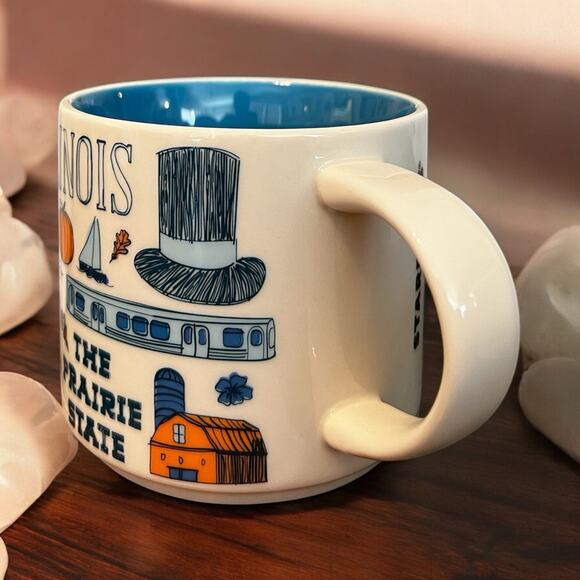 Starbucks Illinois Been There Series Across the Globe 14 oz Coffee Mug EUC - Picture 2 of 7